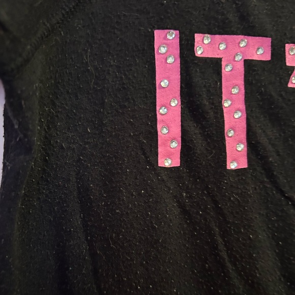 Y2K I only sleep In Pink sleep shirt rhinestones it’s past my bedtime - Picture 6 of 8